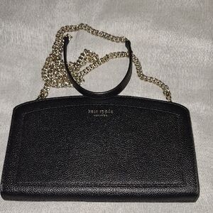 Kate Spade Black Crossbody Bag with Gold Chain